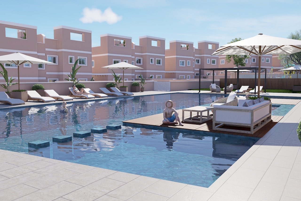 Obergeschoss-Wohnungen mit 3 Schlafzimmern, 2 Bädern, Dachterrasse, Meerblick, Kfz-Stellplatz und Gemeinschaftspool im Lo Romero-Golfkomplex Obergeschoss-Wohnungen mit 3 Schlafzimmern, 2 Bädern, Dachterrasse, Meerblick, Kfz-Stellplatz und Gemeinschaftspool im Lo Romero-Golfkomplex