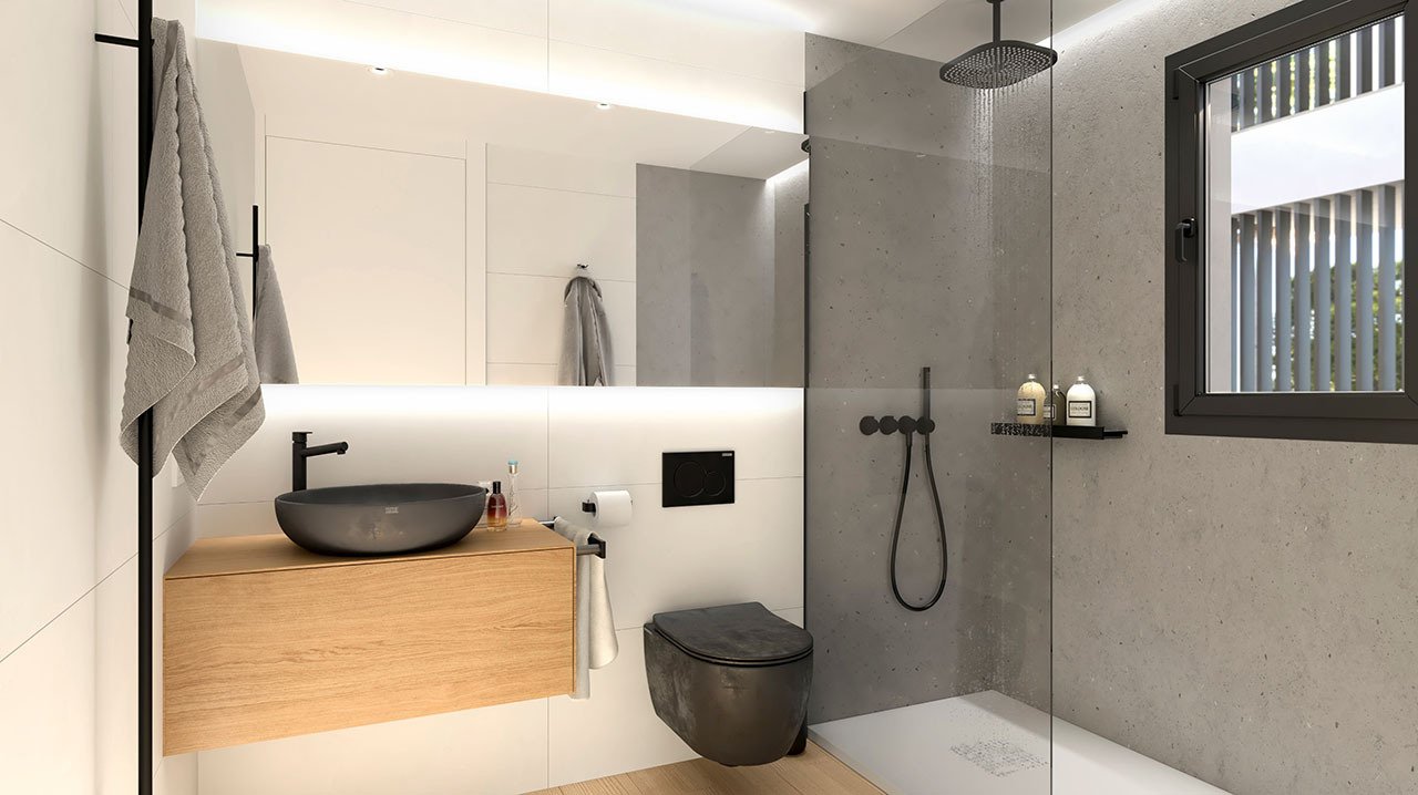 Apartments with 3 bedrooms, 2 - 3 bathrooms, air conditioning, private parking and communal pool in a marvellous golf complex